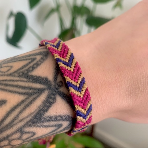 Handmade Embroidery Thread Bracelet - Picture 2 of 3